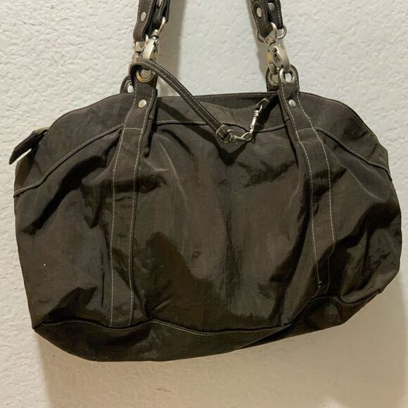 EDDIE Bauer bag brown color nylon double handles multiple pockets - Picture 5 of 11